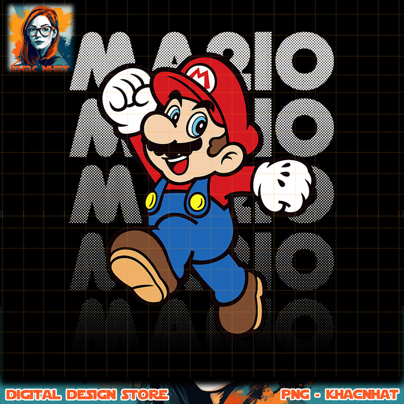 Super Mario Name Fade Poster png, digital download, instant .jpg
