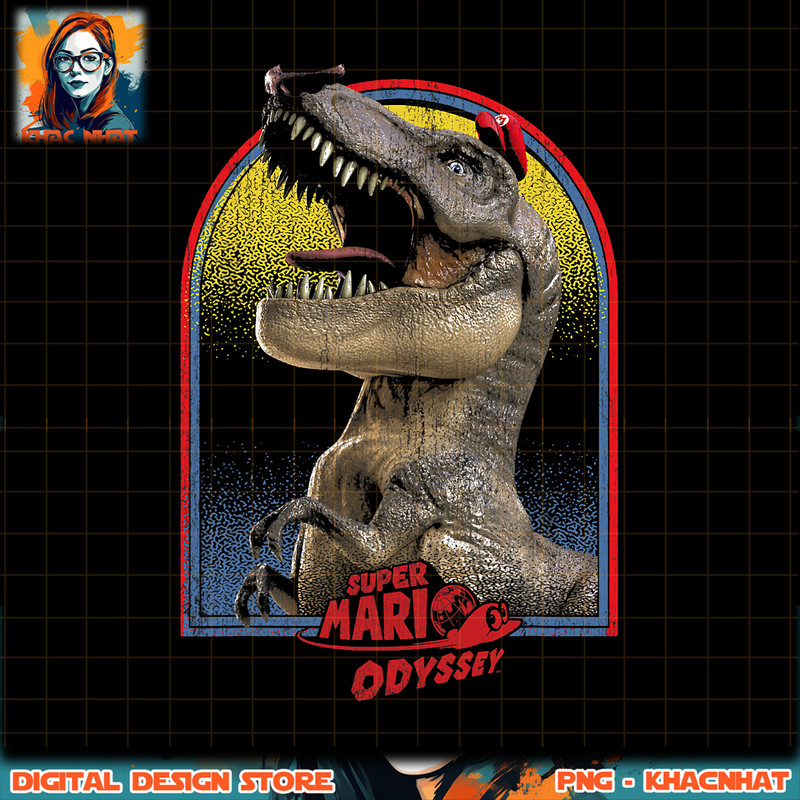 Super Mario Odyssey T-Rex Poster png, digital download, instant .jpg