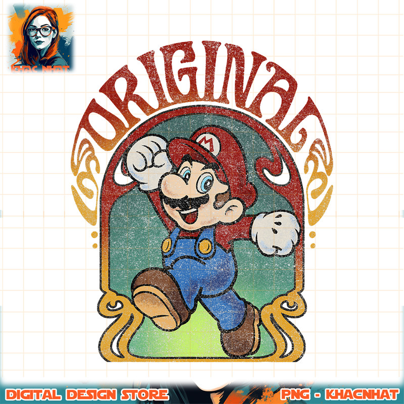 Super Mario Original Mario Retro Portrait png, digital download, instant .jpg