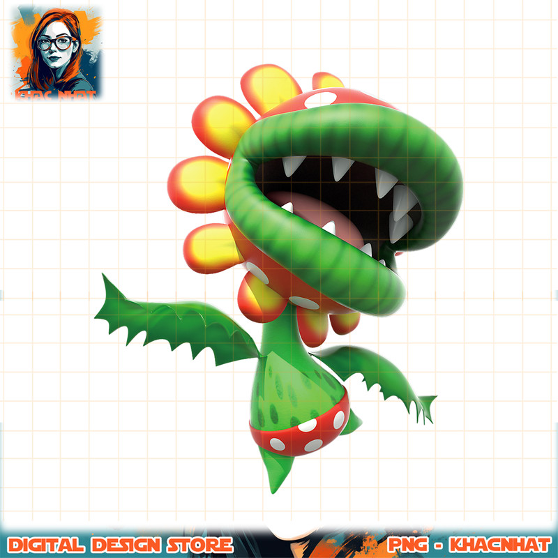 Super Mario Petey Piranha 3D Poster png, digital download, instant .jpg