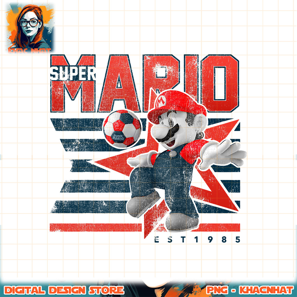 Super Mario Soccer Kick Star Poster png, digital download, instant .jpg