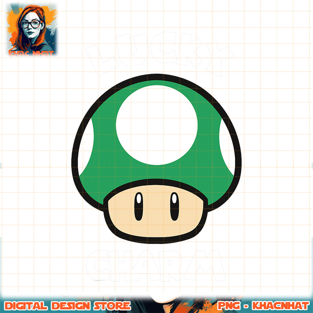 Super Mario St. Patty_s Lucky Charm Mushroom Graphic png, digital download, instant png, digital download, instant .jpg