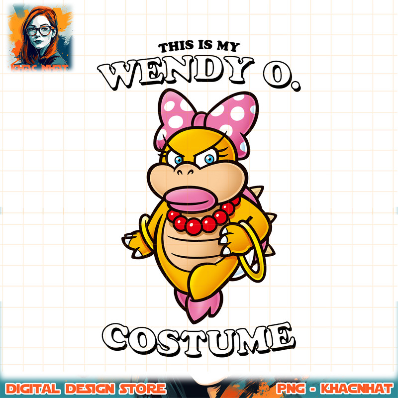 Super Mario This Is My Wendy O. Costume Long Sleeve png, digital download, instant .jpg