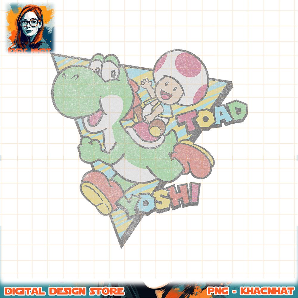 Super Mario Toad _ Yoshi Portrait png, digital download, instant .jpg