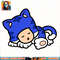 Super Mario Toad Blue Suit Sleeping Portrait png, digital download, instant .jpg