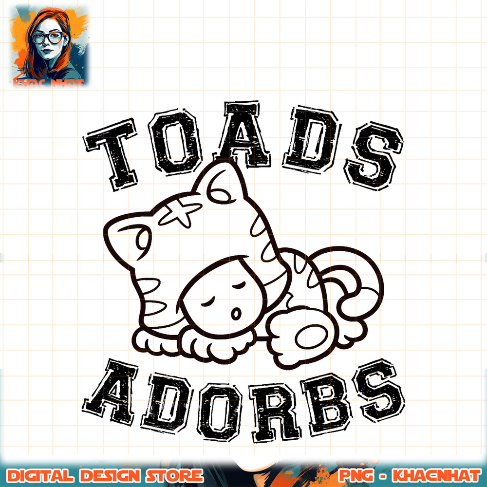 Super Mario Toads Adorbs Toad Outline png, digital download, instant .jpg