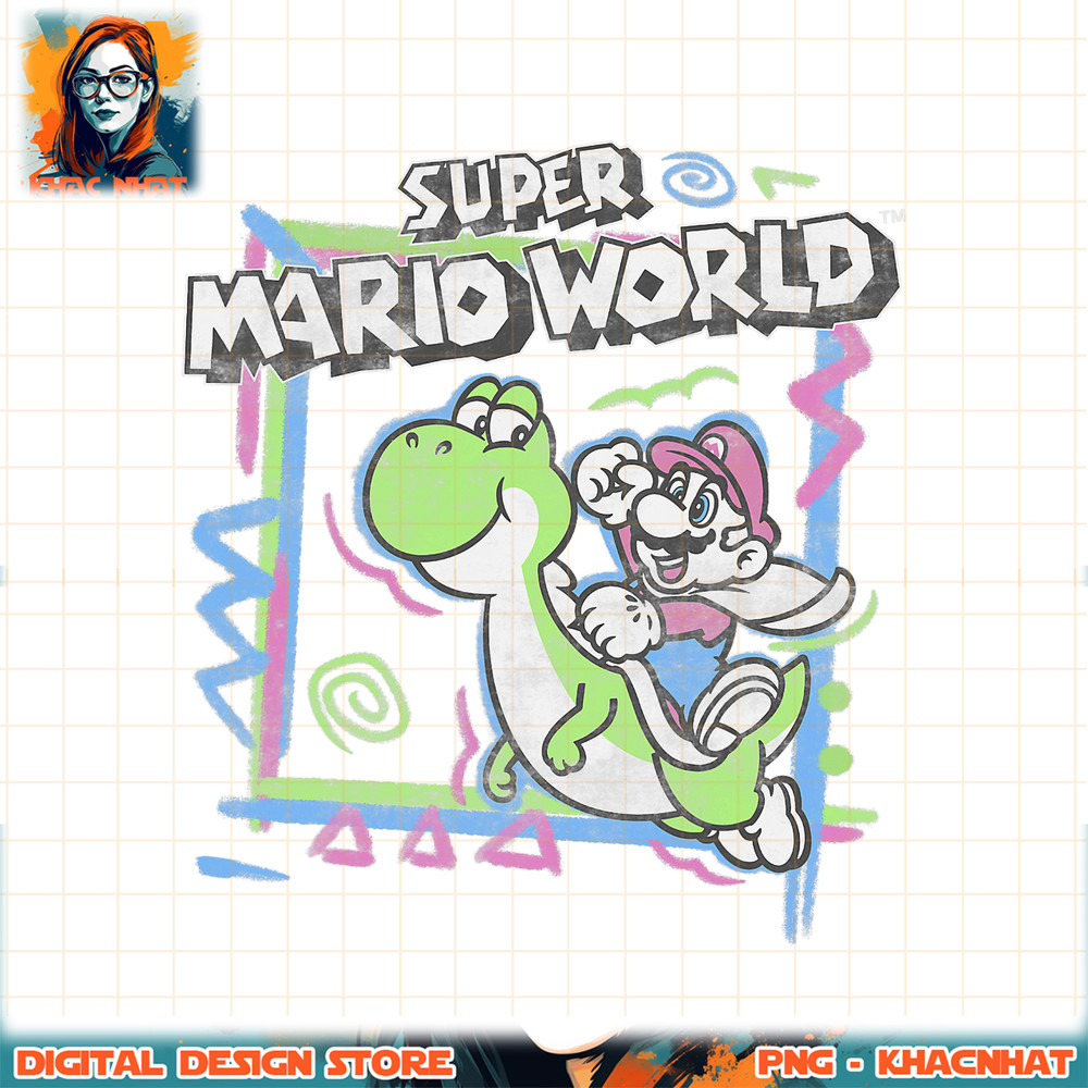 Super Mario World Yoshi _ Mario png, digital download, instant .jpg