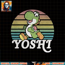 super mario yoshi retro line run portrait png, digital download, instant