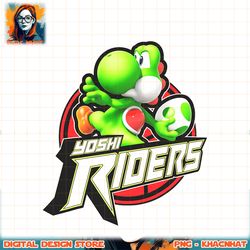 super mario yoshi riders logo png, digital download, instant
