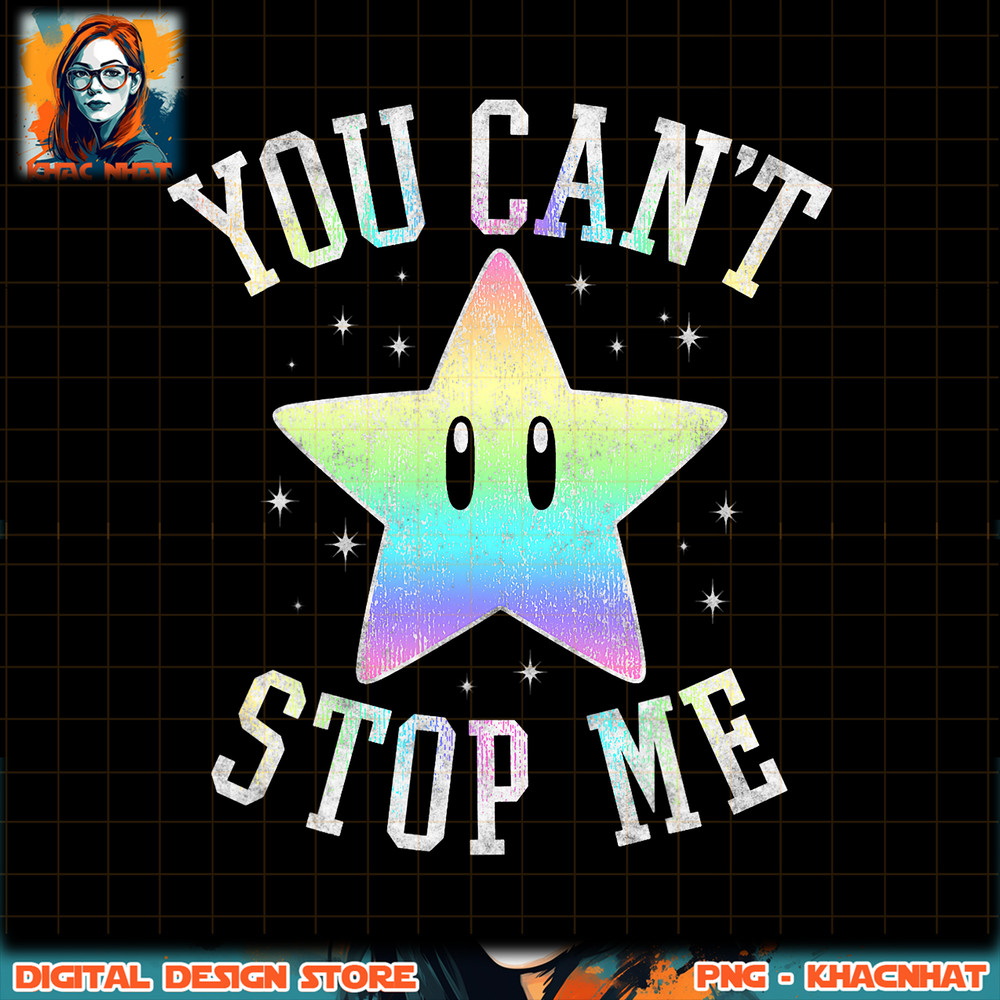Super Mario You Can_t Stop Me Neon Gradient Portrait png, digital download, instant .jpg