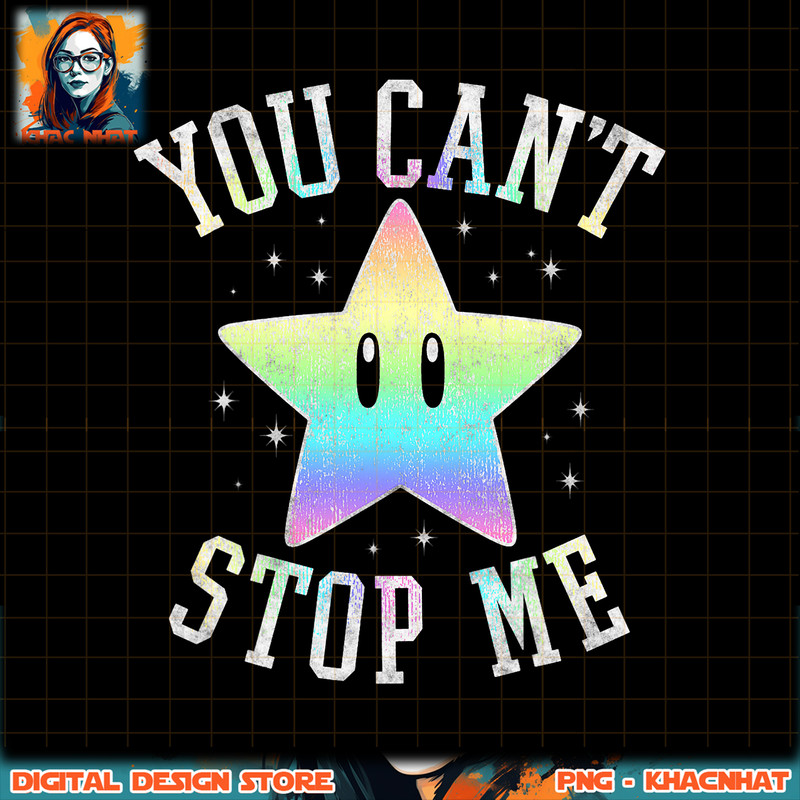 Super Mario You Can_t Stop Me Neon Gradient Portrait png, digital download, instant .jpg