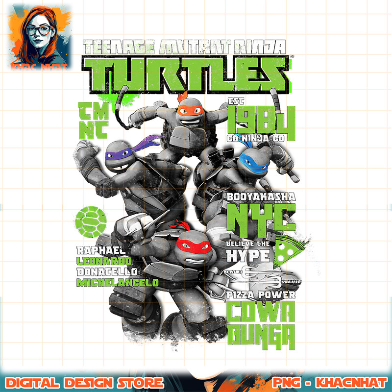 Teenage Mutant Ninja Turtles Magazine Cover png, digital download, instant .jpg