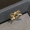 Sparkling Bow Ring 18K Gold Finish 925 Sterling Silver Ring Cute Ribbon 0