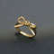 Sparkling Bow Ring 18K Gold Finish 925 Sterling Silver Ring Cute Ribbon 1