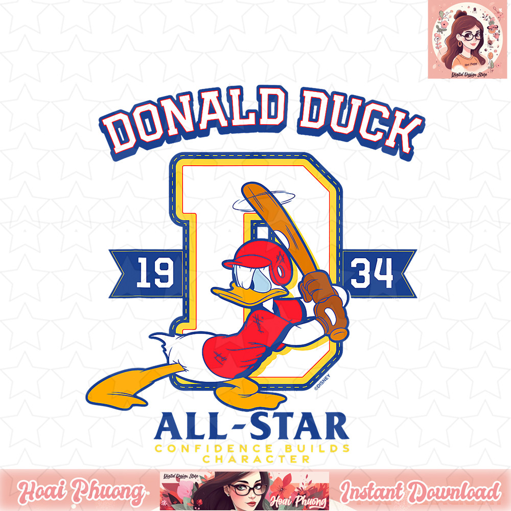 Disney Donald Duck Baseball 1934 All Star Confidence Sports PNG Download copy.jpg