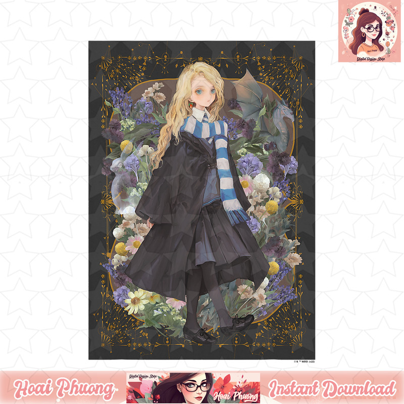 Harry Potter Deathly Hallows 2 Luna Lovegood Floral Portrait PNG Download copy.jpg