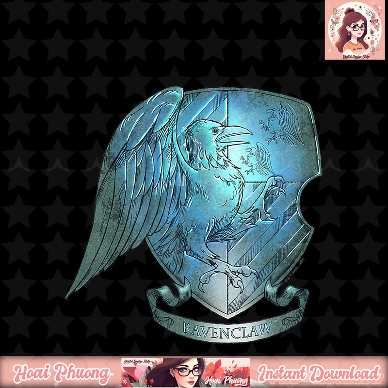 Harry Potter Deathly Hallows 2 Ravenclaw Shining Crest T-Shirt .jpg