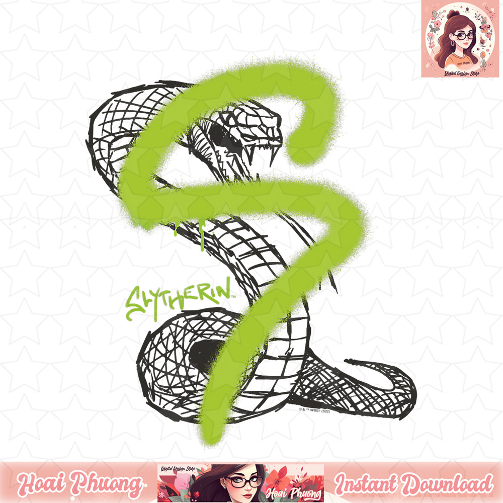 Harry Potter Deathly Hallows 2 Slytherin Spray Paint Logo T-Shirt .jpg