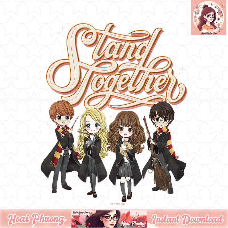 Harry Potter Deathly Hallows 2 Stand Together Group Poster T-Shirt .jpg