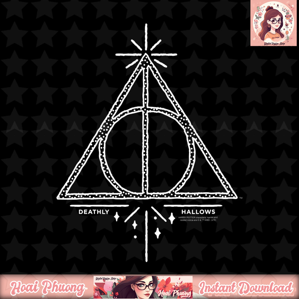Harry Potter Deathly Hallows Line Art T-Shirt .jpg