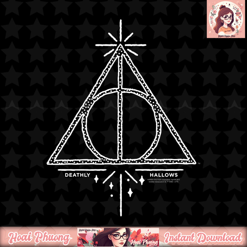 Harry Potter Deathly Hallows Line Art T-Shirt .jpg