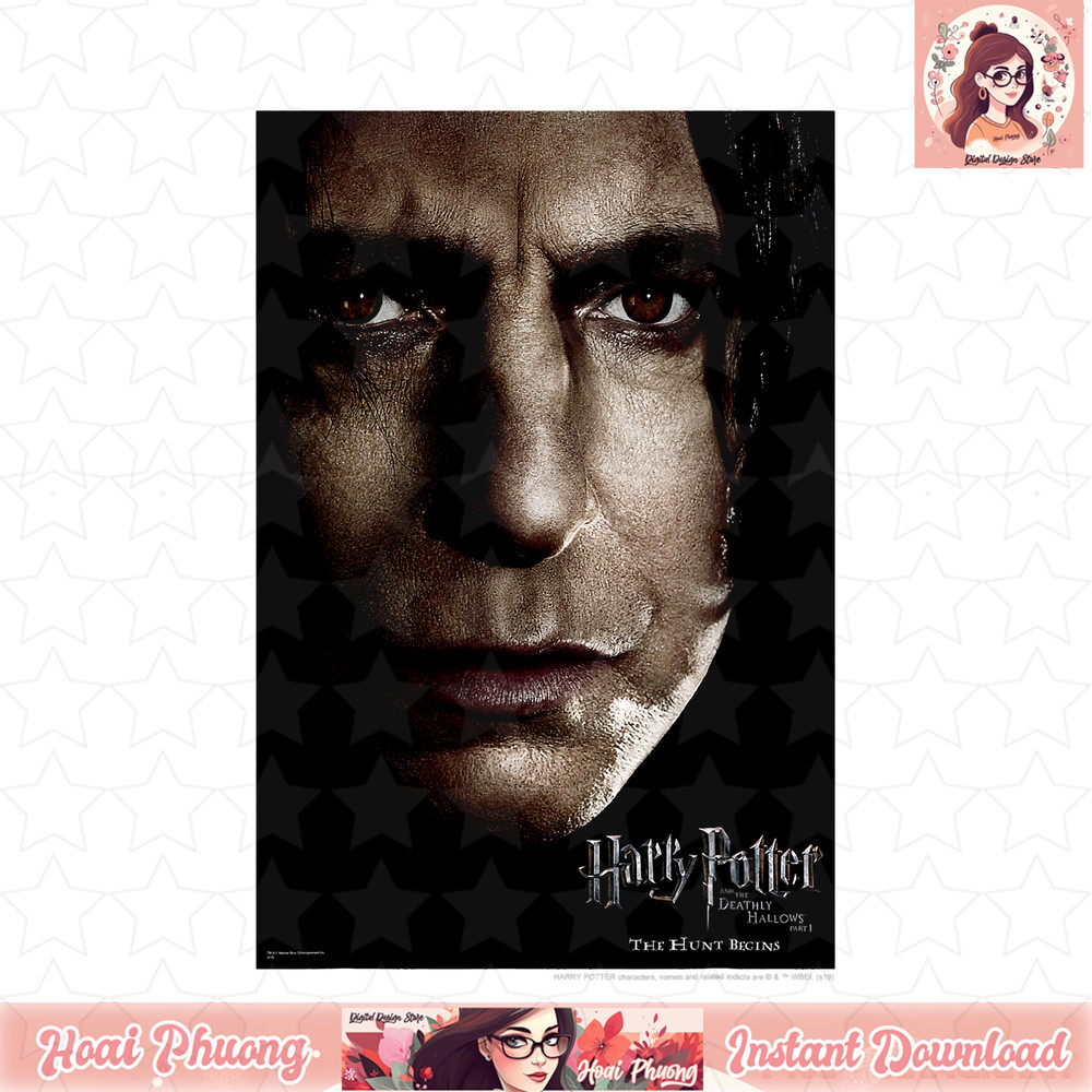 Harry Potter Deathly Hallows Snape Character Poster T-Shirt .jpg