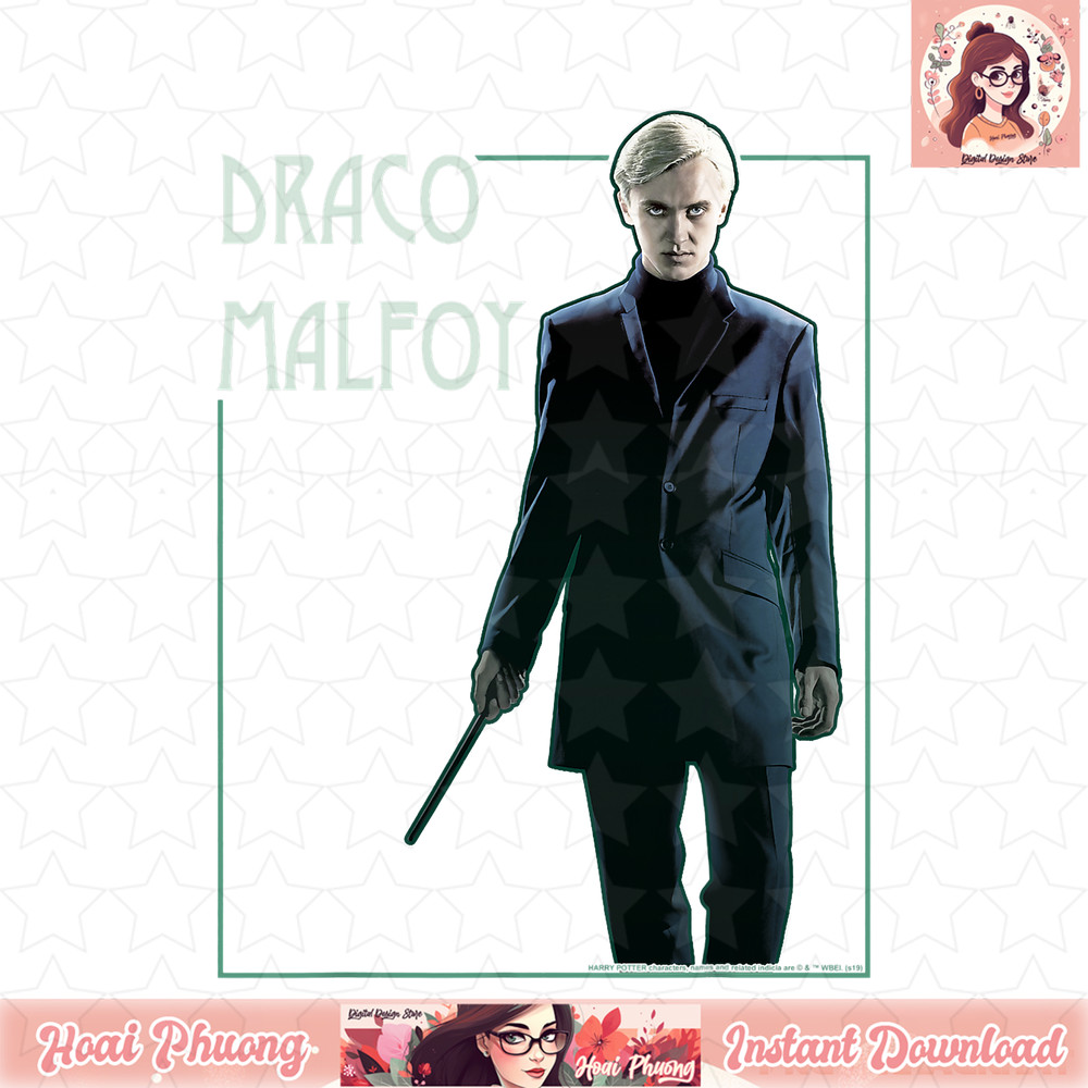 Harry Potter Draco Malfoy Simple Framed Portrait T-Shirt .jpg