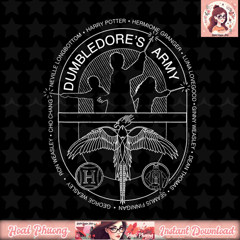 Harry Potter Dumbledore_s Army Circle Line Art T-Shirt .jpg
