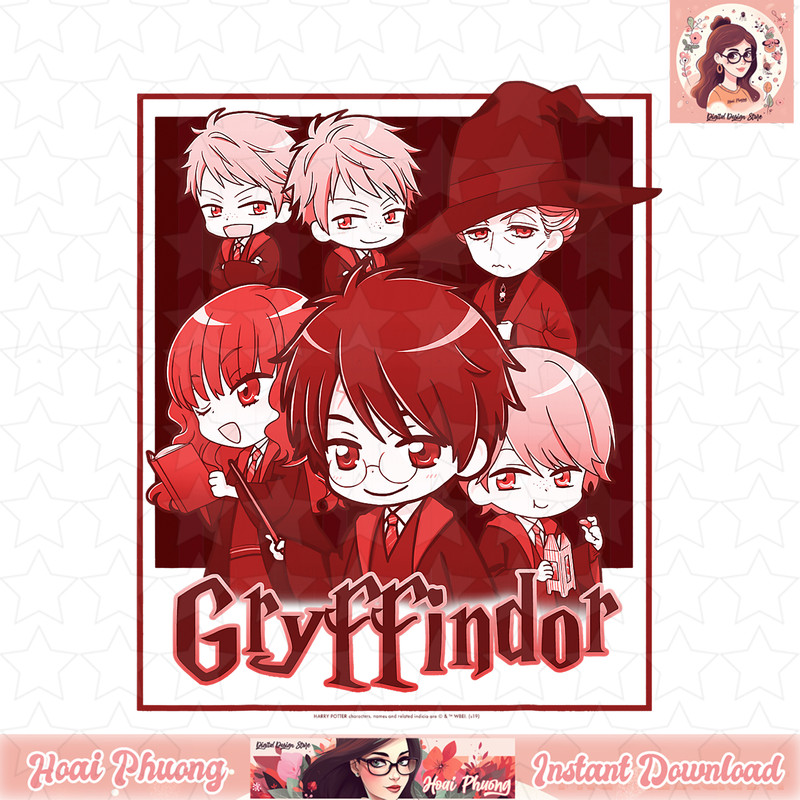 Harry Potter Gryffindor Chibi Poster T-Shirt .jpg