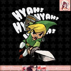 legend of zelda hyah! link sword swing graphic t-shirt t-shirt