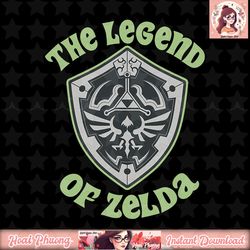 legend of zelda hylian shield green font t-shirt