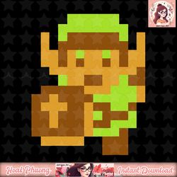 legend of zelda pixelated link portrait t-shirt
