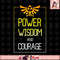 Legend Of Zelda Power, Wisdom And Courage Royal Crest Logo T-Shirt .jpg
