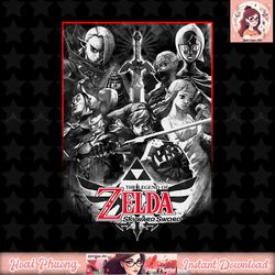 legend of zelda skyward sword group sketch graphic t-shirt t-shirt