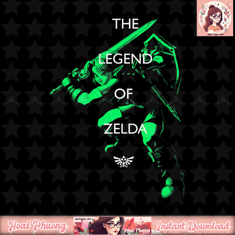 Legend Of Zelda Text Over Top Of Link T-Shirt T-Shirt .jpg