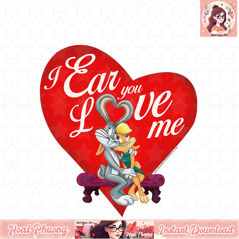 Looney Tunes Bugs and Lola Ear Love Valentine_s Day T-Shirt .jpg