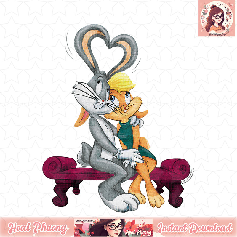 Looney Tunes Bugs and Lola Hearts Valentine_s Day T-Shirt .jpg