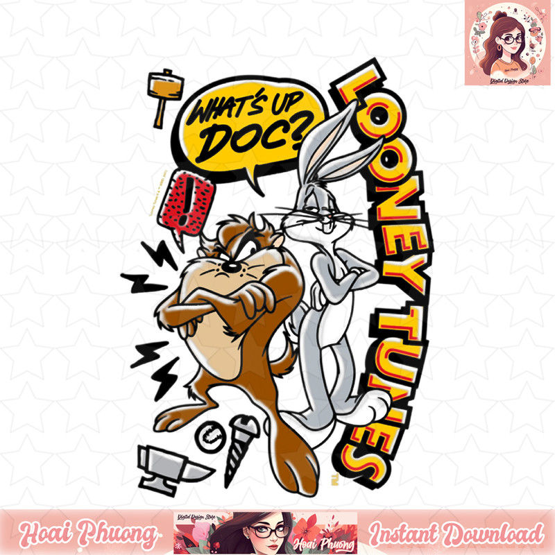 Looney Tunes Bugs and Taz What_s Up Doc T-Shirt .jpg
