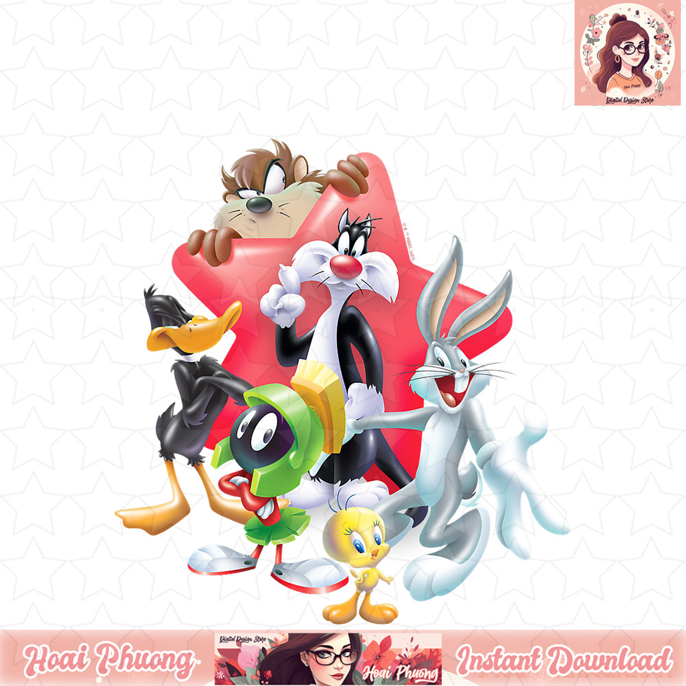 Looney Tunes Bugs Bunny and Friends Star T-Shirt .jpg
