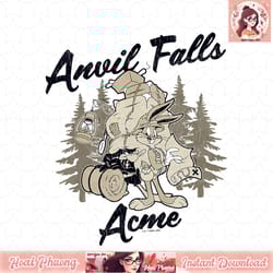 looney tunes bugs bunny anvil falls acme logo t-shirt