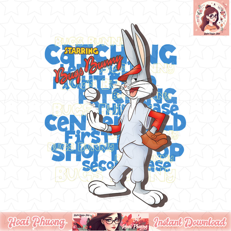 Looney Tunes Bugs Bunny Baseball T-Shirt .jpg