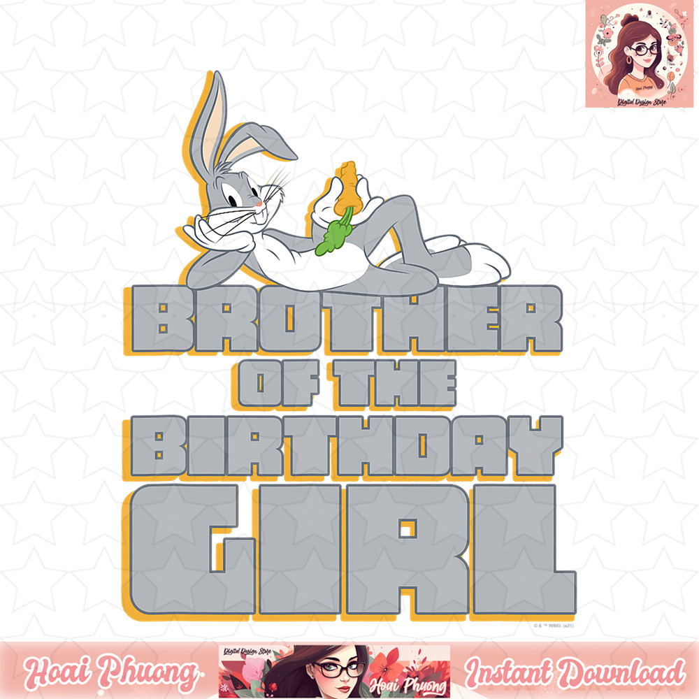 Looney Tunes Bugs Bunny Brother Of The Birthday Girl T-Shirt .jpg