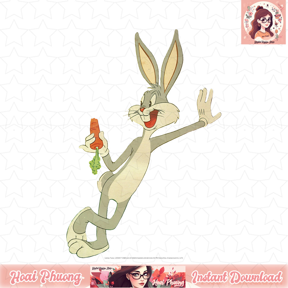 Looney Tunes Bugs Bunny Cheers Retro Portrait T-Shirt .jpg