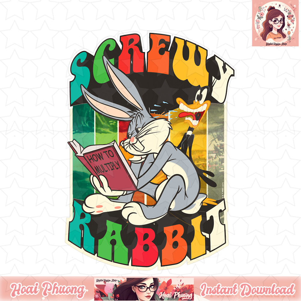 Looney Tunes Bugs Bunny Daffy Screwy Rabbit T-Shirt .jpg