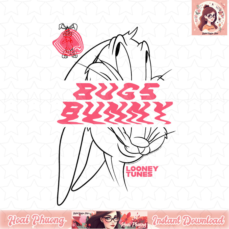 Looney Tunes Bugs Bunny Hazy Split T-Shirt .jpg