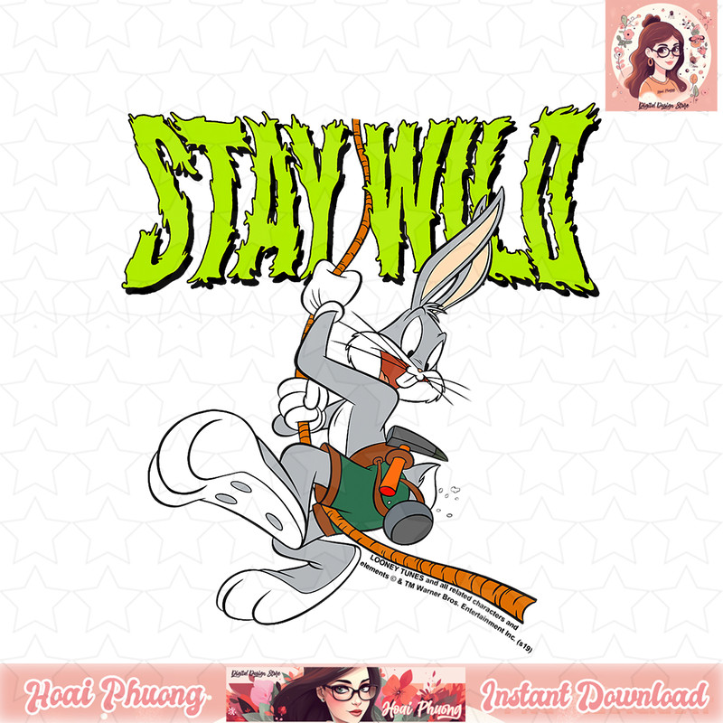 Looney Tunes Bugs Bunny Stay Wild T-Shirt .jpg