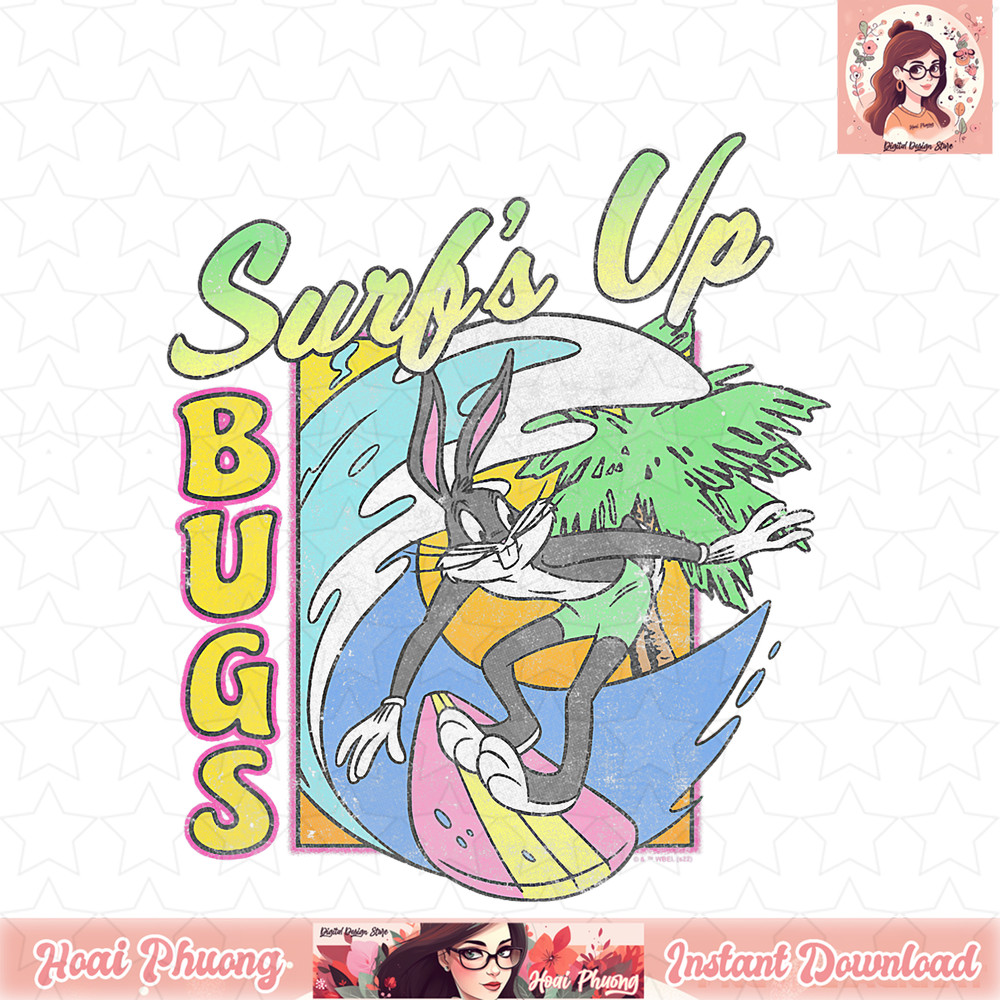 Looney Tunes Bugs Bunny Surf_s Up Vintage Beach Vacation T-Shirt .jpg