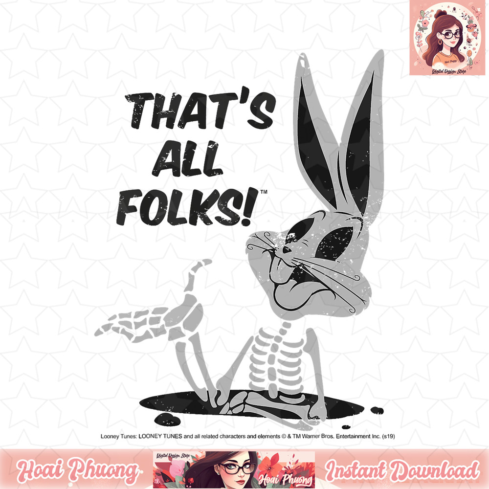 Looney Tunes Bugs Bunny That_s All Folks T-Shirt .jpg