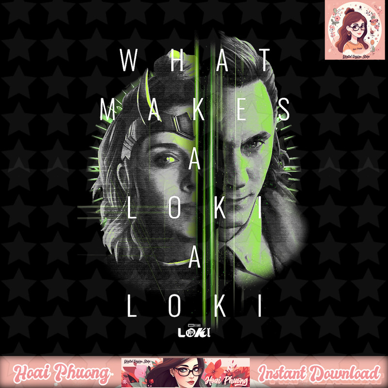 Marvel Loki Sylvie What Makes A Loki Split Face T-Shirt .jpg