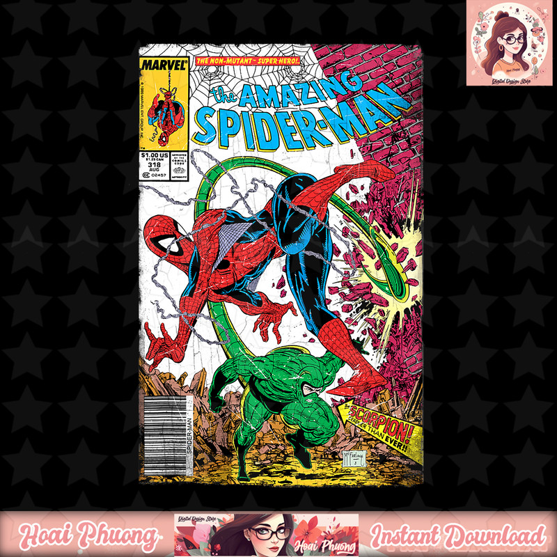 Marvel Spider-Man Classic Retro Comic Scorpion Cover T-Shirt T-Shirt .jpg